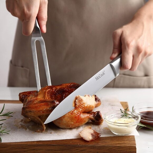 McCook® Knife Sets with Built-in Sharpener,German Stainless Steel Hollow Handle - Picture 5 of 8